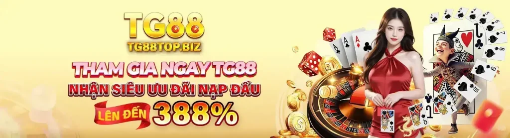Ưu đãi nạp đầu tại tg8800 đến 388%